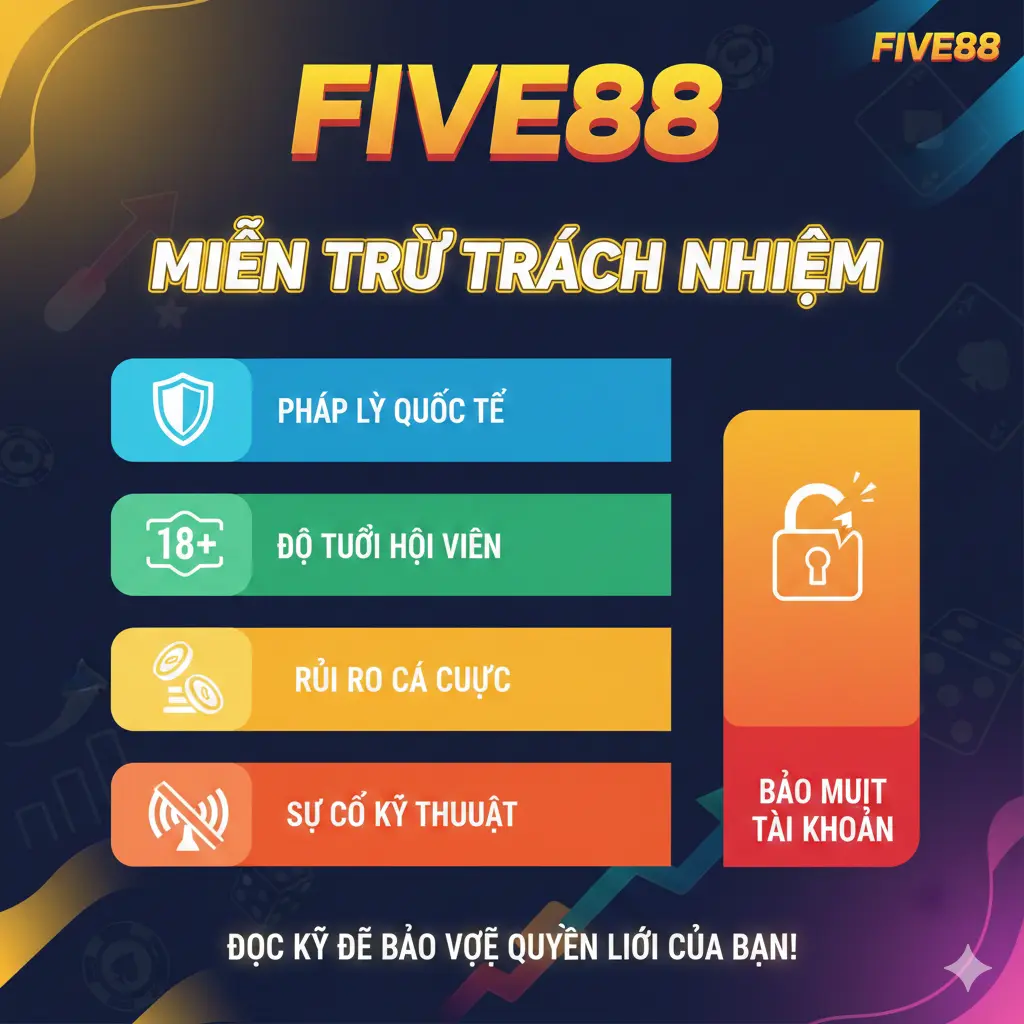 Chính sách miễn trừ trách nhiệm Five88 cập nhật mới nhất 2026