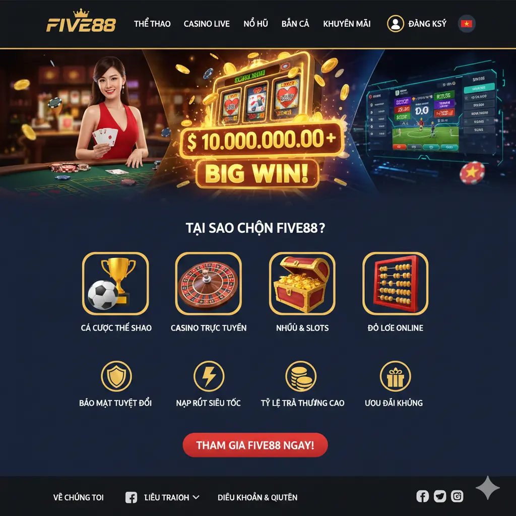Khám phá kho game đa dạng tại sảnh trò chơi Five88